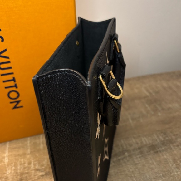 ❤️✨SOLD✨❤️Louis Vuitton Black Empreinte Mini Sac Plat Crossbody Giant Monogram - Picture 6 of 11